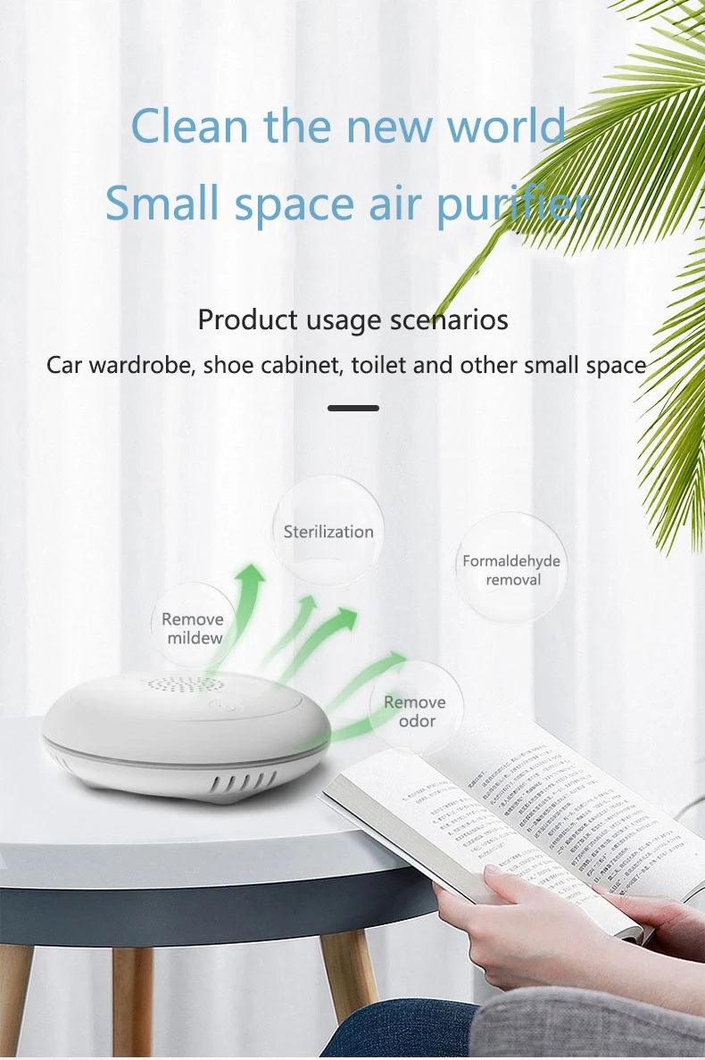 Mini shoe cabinet car ozone generator air purifier