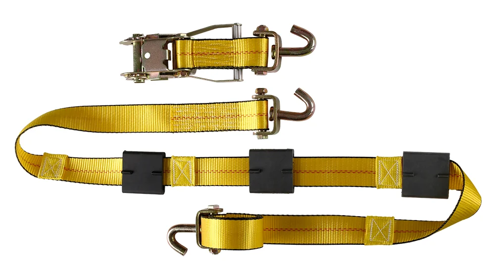 2" Three Rubber Blocks Cleats Ratchet Strap Auto Hauler Car Wheel Tire