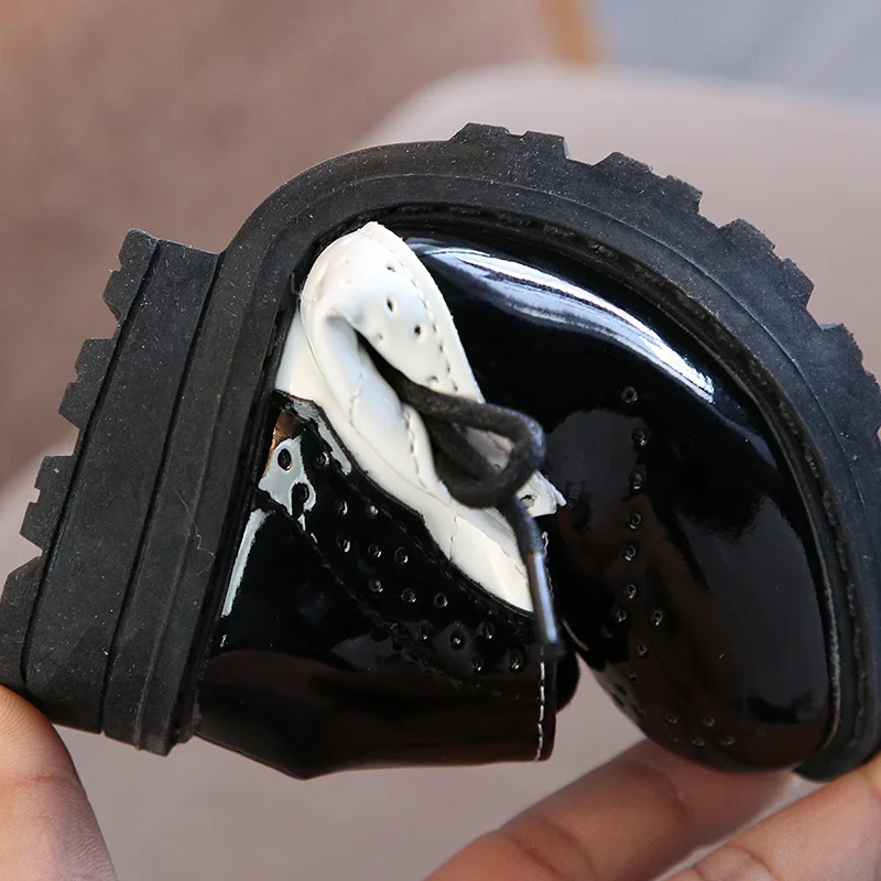 Hot selling cheap boy black kids school shoes