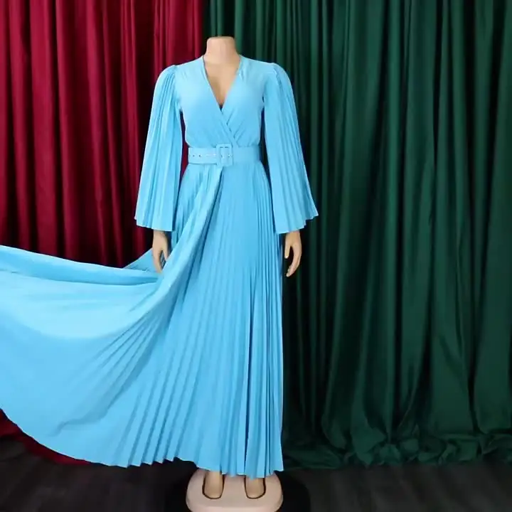 sachin and babi light blue dress Chiffon Pleated Cape Sleeve Maxi Dress  JardinVue