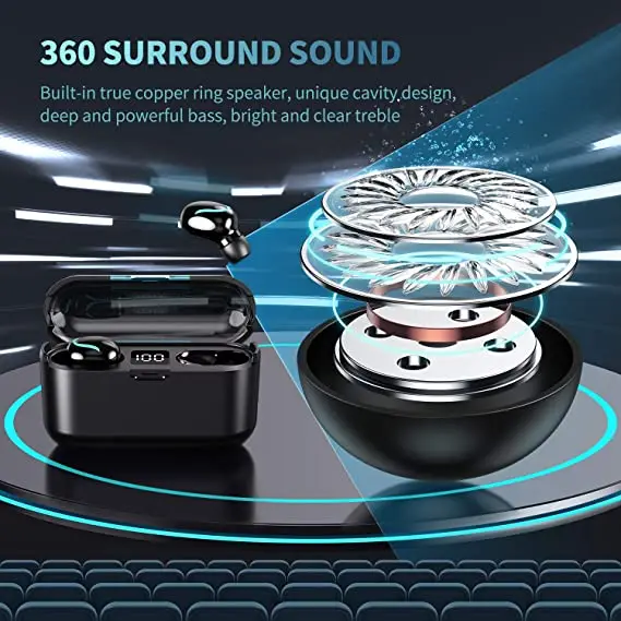 2020 New Fashion Amazon Top Seller F9 TWS Wireless Headphone Portable BT 5.0 Earphone Wireless Earbuds For iPhone Android - ANKUX.COM