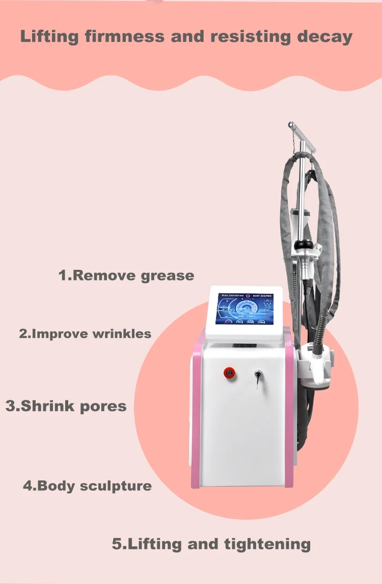 Anti Cellulite Face Lifting Vacuum RF Cavitation Machine By Roller Massage