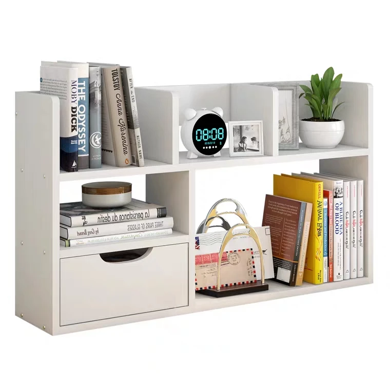 Tmj2072 Desktop Bookshelf Adjustable Countertop Bookcase Office