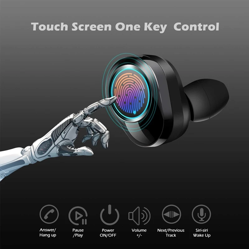 IPX7 Waterproof Wireless Earphone True G09 Support Touch Control with 5000mAh Battery Capacity - ANKUX.COM