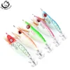 1pcs Fishing Lure 10cm 8g Big Eyes Light Wood Luminous Shrimp Squid Lure Jigging Lures Squid Jigs Hook Baits 5 colors