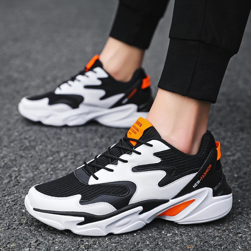 Jinjiang factory wholesale mesh upper breathable super light sneakers for men sports shoes tennis shoes men