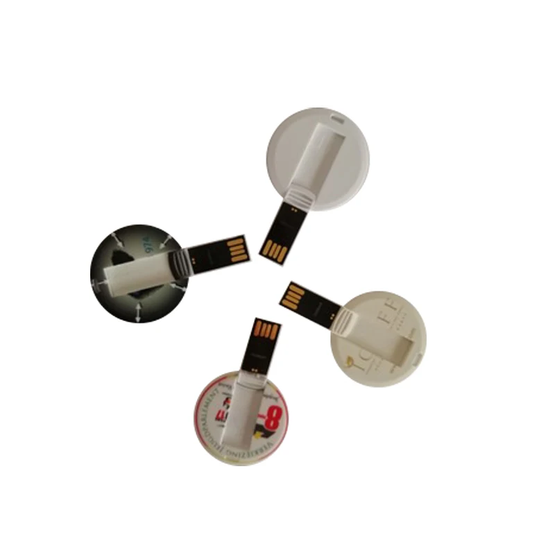 Custom and Cheap Price Round Card USB2.0 4GB/8GB/16GB/32GB/64GB USB Flash Drive - ANKUX.COM