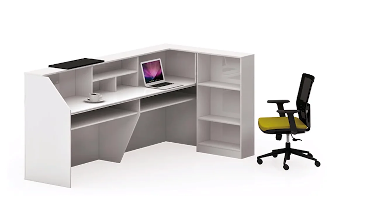 Custom Made Office Furniture Modern Design Salon Secretary Table Office Front Desk Reception