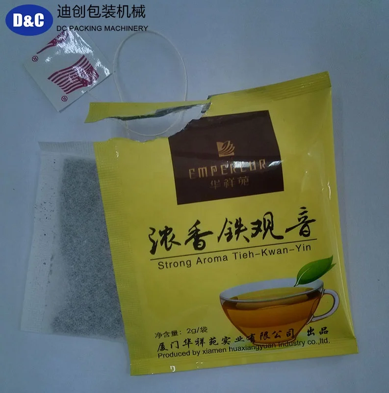 DCK-18 Fully Automatic Outer Inner Tea Bag with Thread Tag Weighing Packing Machine Manufacturer for sachet