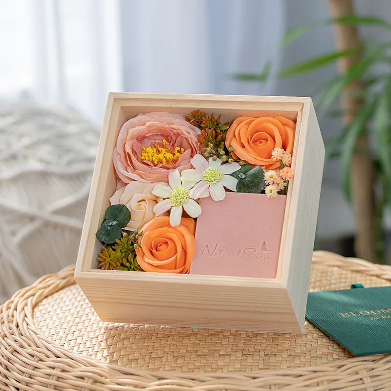 M147 Wholesale Preserved Hand Soap Flower Gift Box