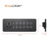 Dongguan smart remote control glass panel 10 gang touch switch with 2 usb