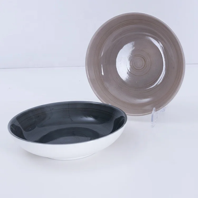 oem white grey fruit ceramic bowl