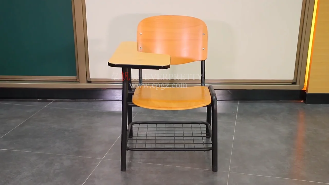 Wholesale School Furniture Training Study Chair With Writing Tablet