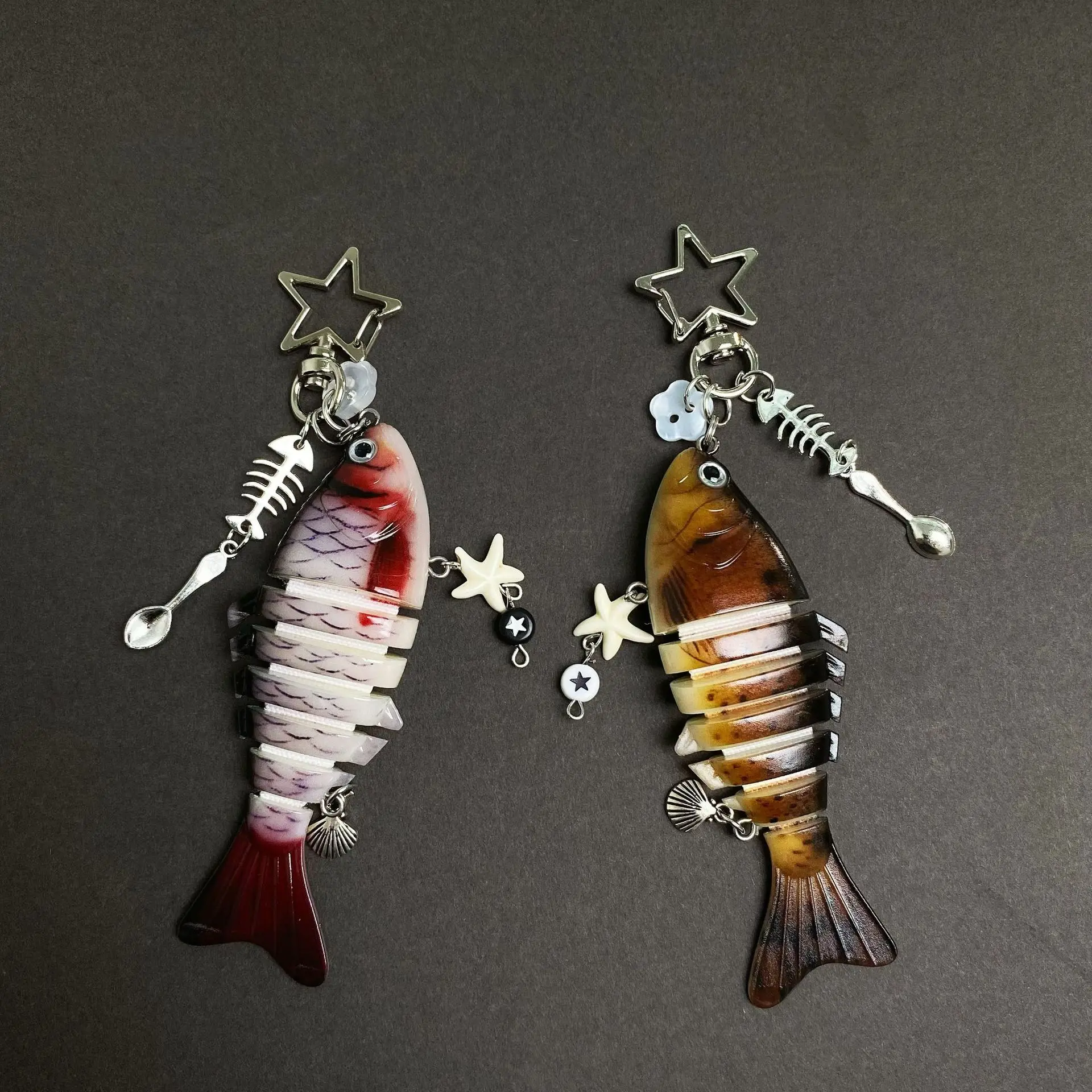 cute fishing lure Pig 3pcs Lure Fishing Bait Keychains,
