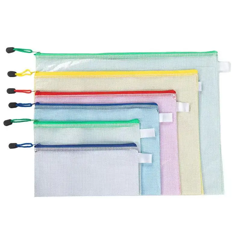 A4 /a3/b4/b3/a6/b6 Office File Folder Zip Lock Mesh Color Package Clear ...