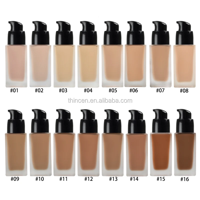 Liquid foundation bases makeup high pigment custom logo available