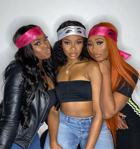 
Wholesale custom logo hairband silk hair wrap satin head wrap for women 