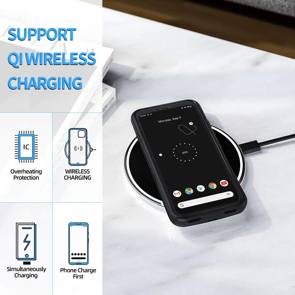 5000mah Draadloze Batterij Case Voor Google Pixel 4 4xl 5000mah Draadloze Batterij Case Voor Google Pixel 4 4xl
