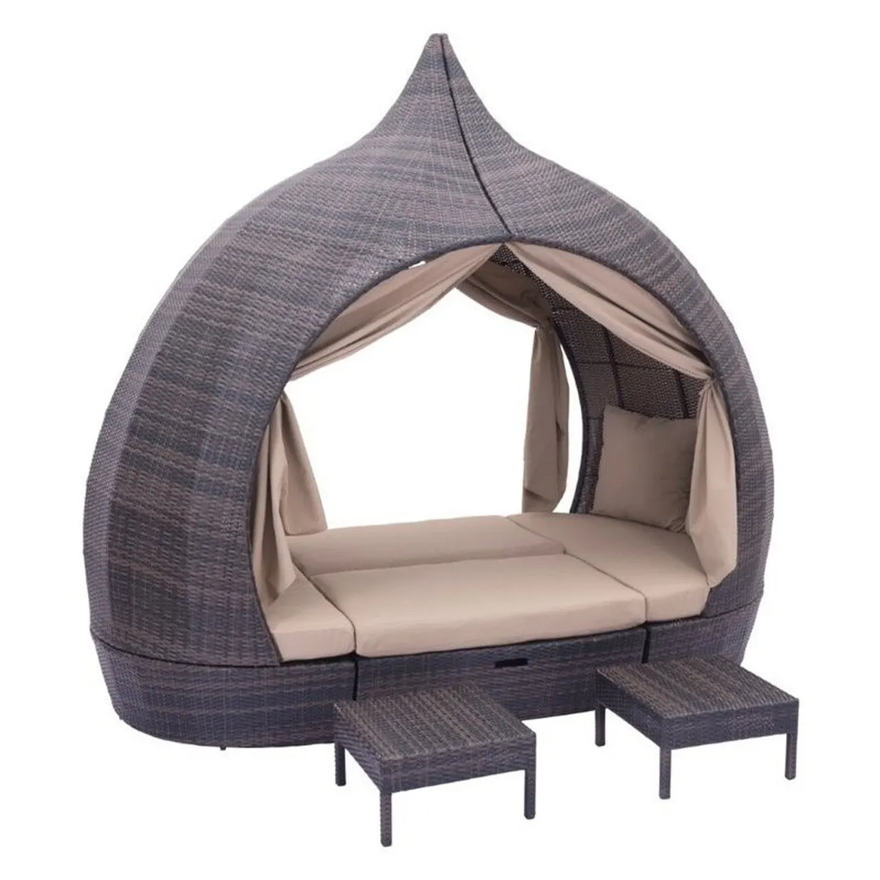 outdoor wicker lounger sofa bed