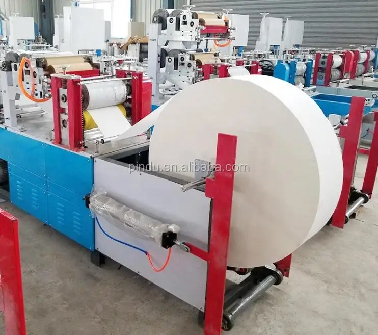 Restaurant Napkin Pocket Tissue Paper Cutting Printing Embossing Making