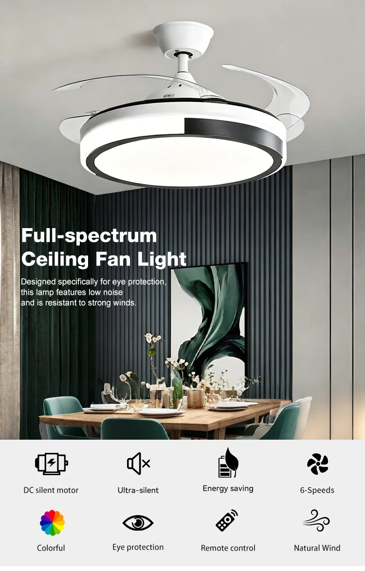 Blades Mute Motor, 42Inch, LED, Ceiling - detail 2