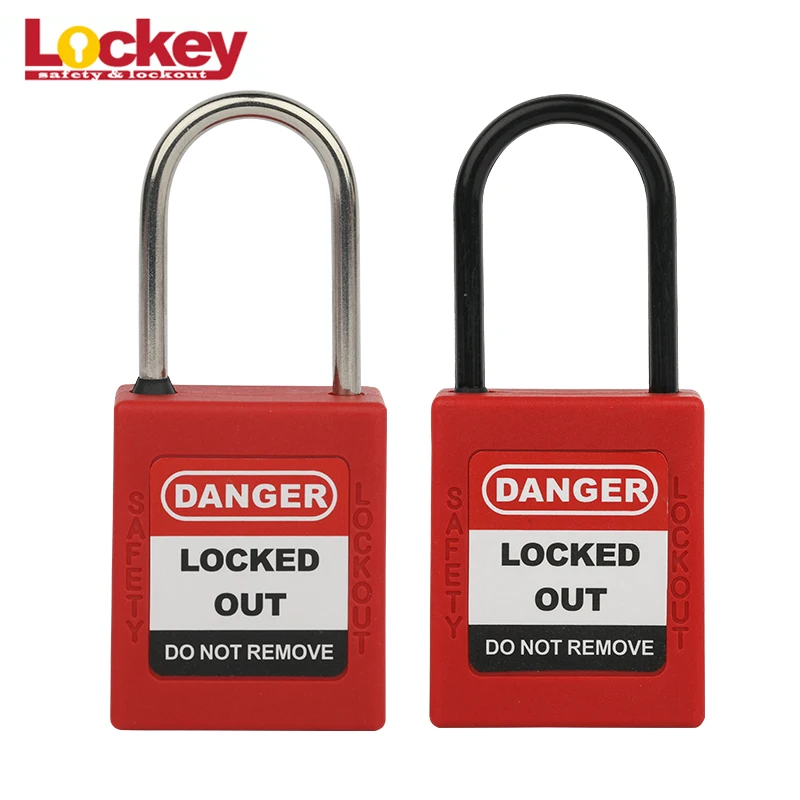 4mm diameter Thin Best Selling Stainless Steel Nylon Shackle Abs Body Safety Lockout Padlock