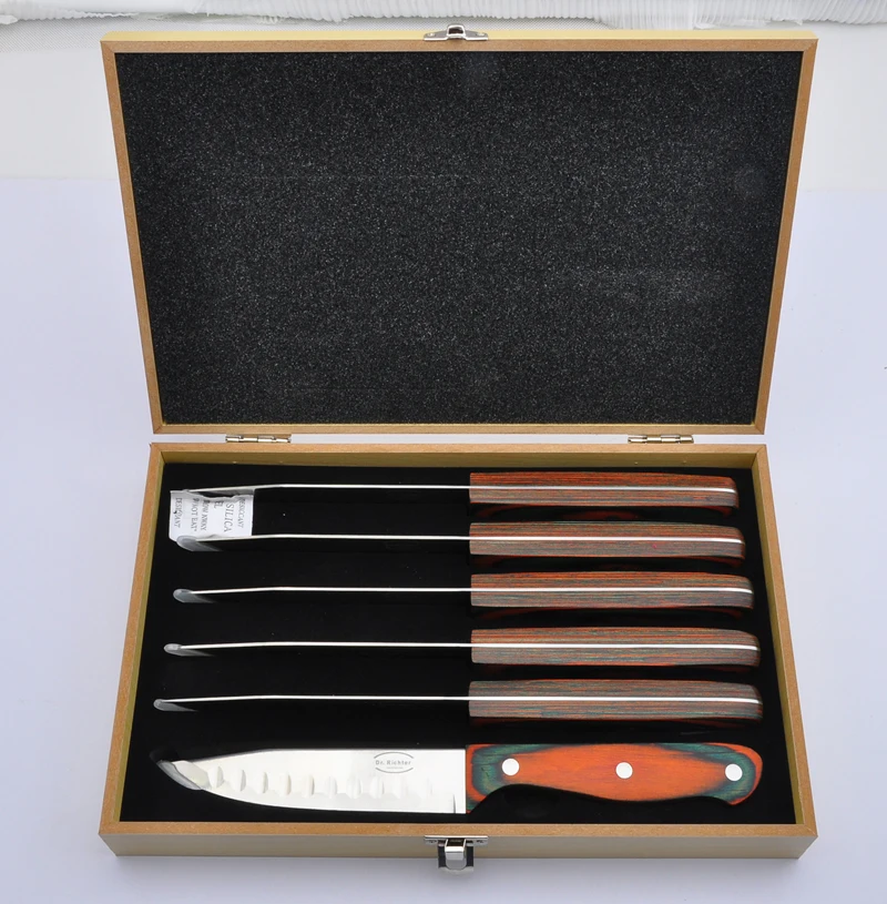 Stainless Steel Steak Knife Set With Wooden Box Buy Stainless Steel