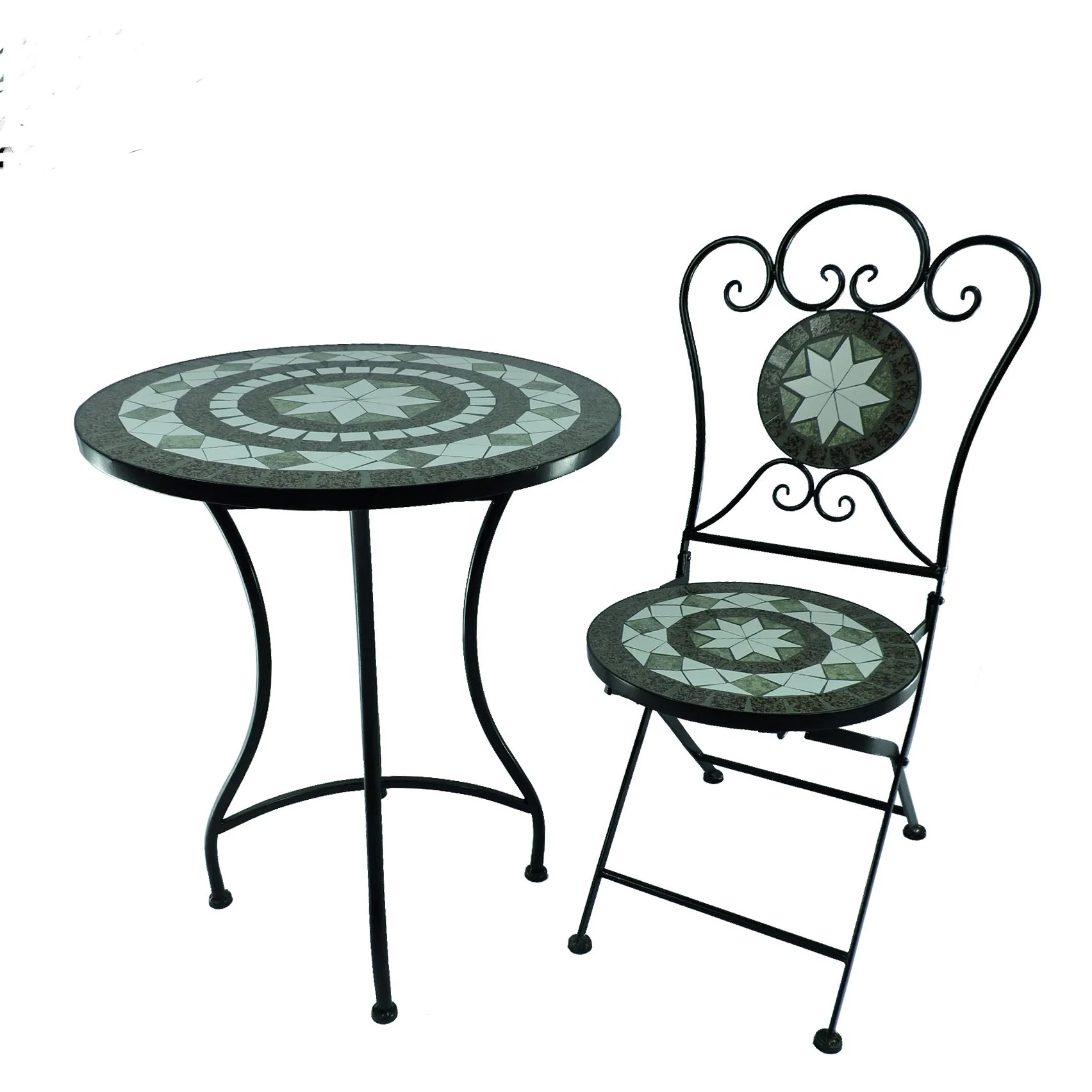 Venta al por mayor wrought iron furniture outdoor-Compre online los