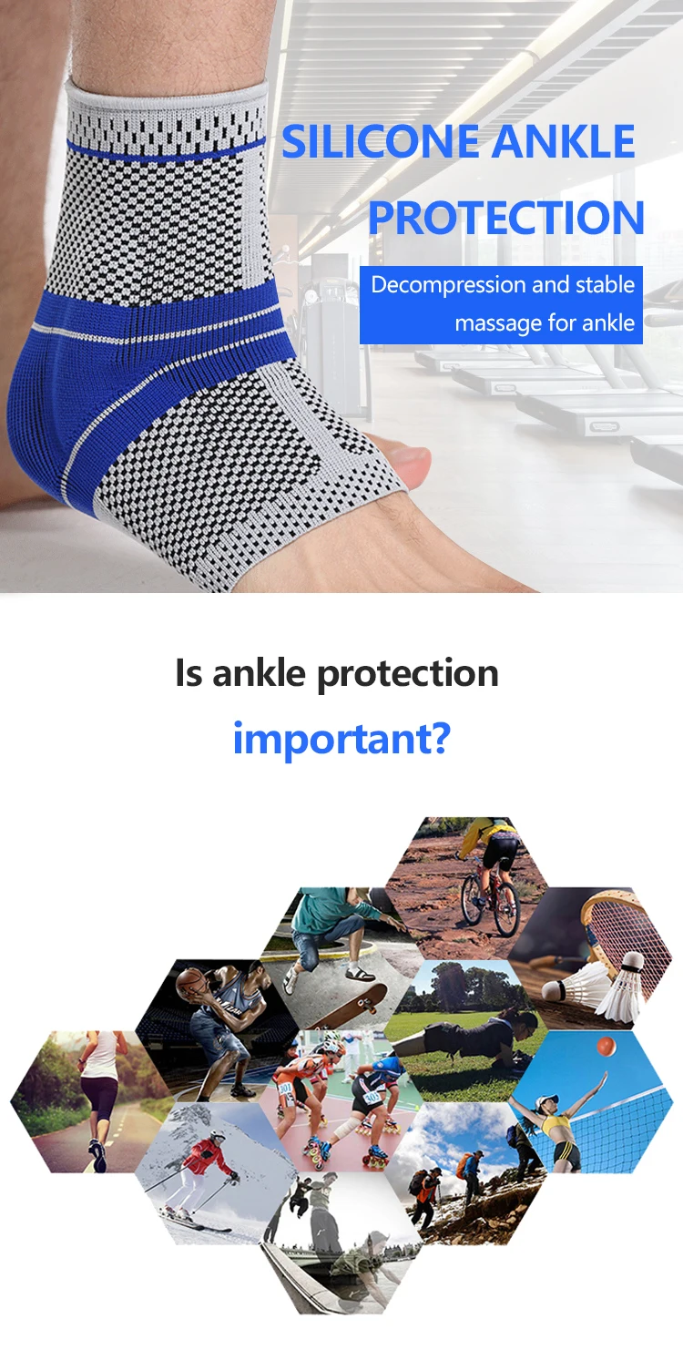 Enerup Lightweight Tennis Popular Medical Compression Neoprene Waterproof Anti Fatigue Ankle Protect Guard Support Sleeve Brace