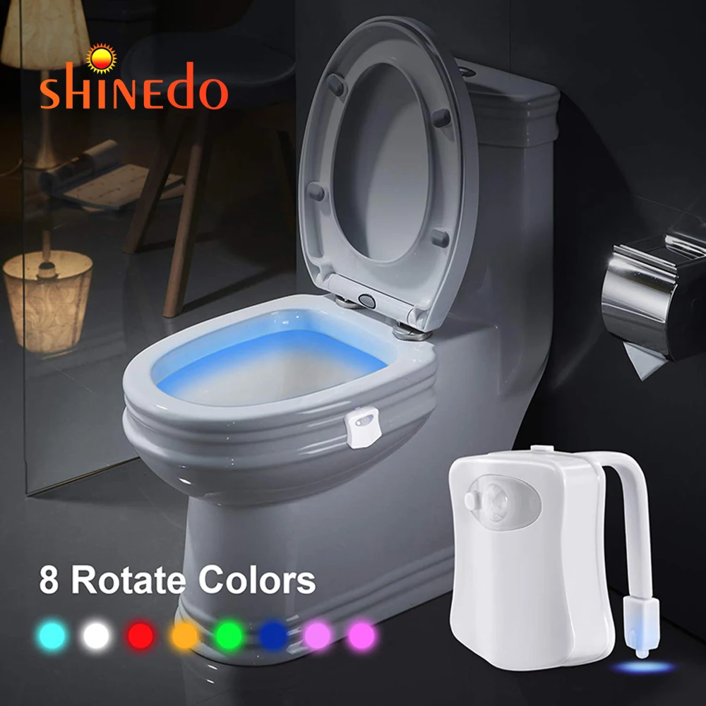 8 Colors Motion Sensor Glow Bowl Night Light, Sensitive Light Detection. Sleep Friendly, Bright Enough night light toilet