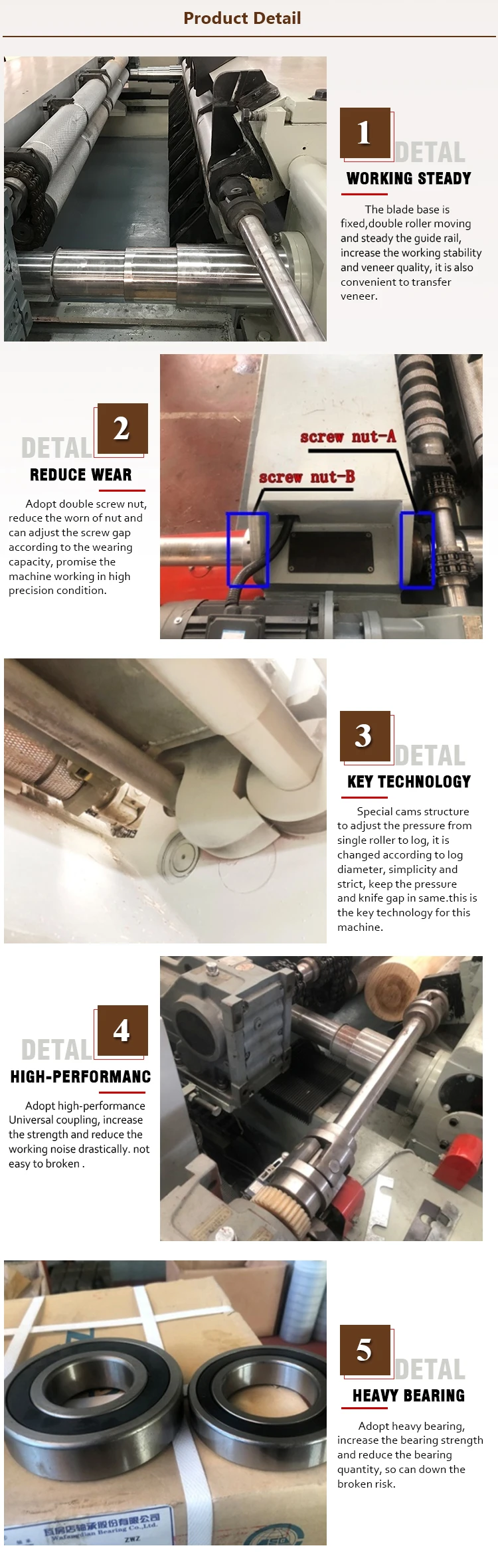 2019 JINLUN 8 feet wood veneer peeling machine hot slaes