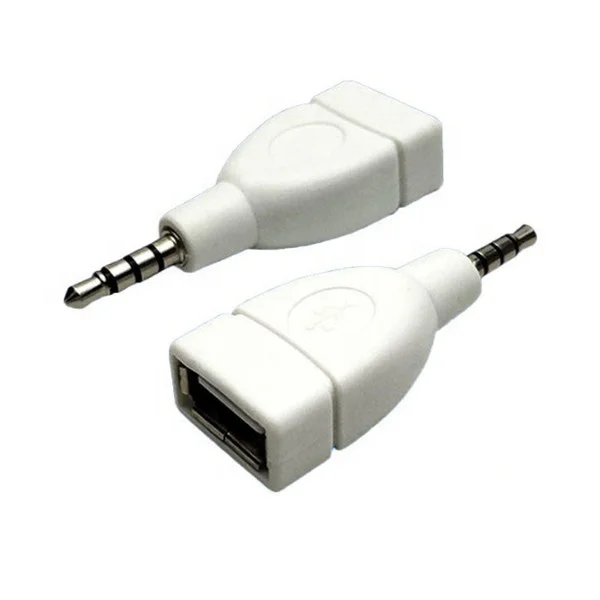 3.5mm Adapter Male To Usb 2.0 Female White Color Connector - Buy 3.5mm ...