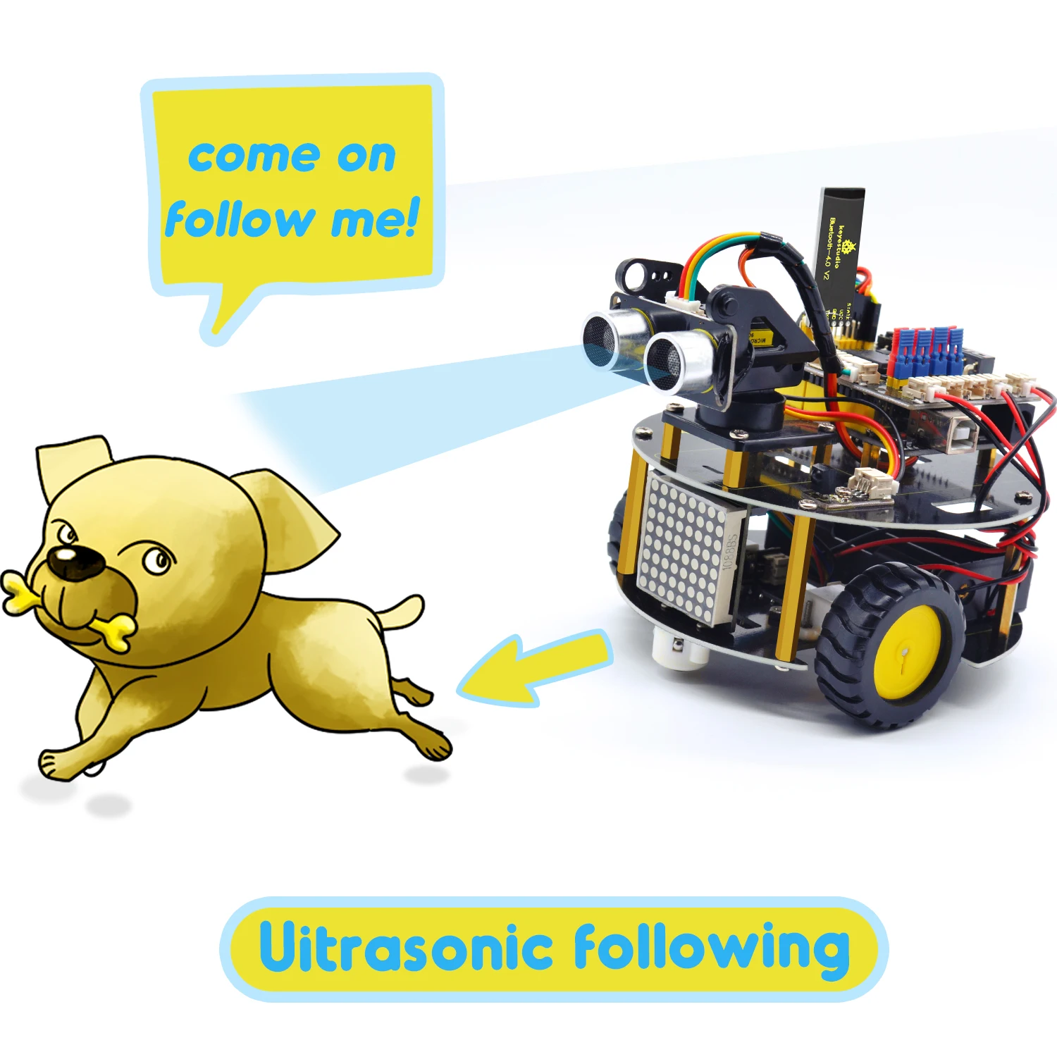 bluetooth follow me robot