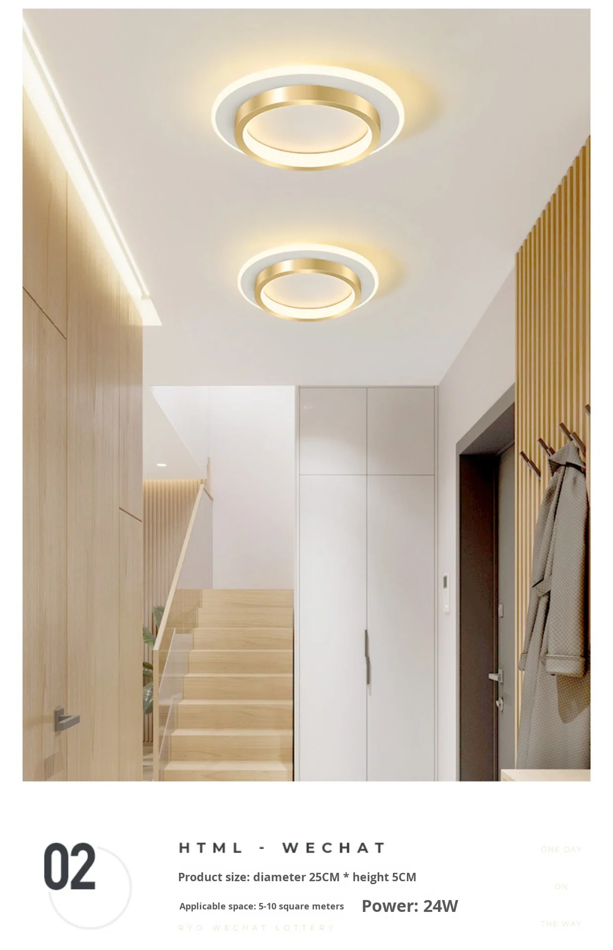 product minimalist corridor nordic entryway foyer cloakroom creative personality led warm white dimmable ceiling light-3