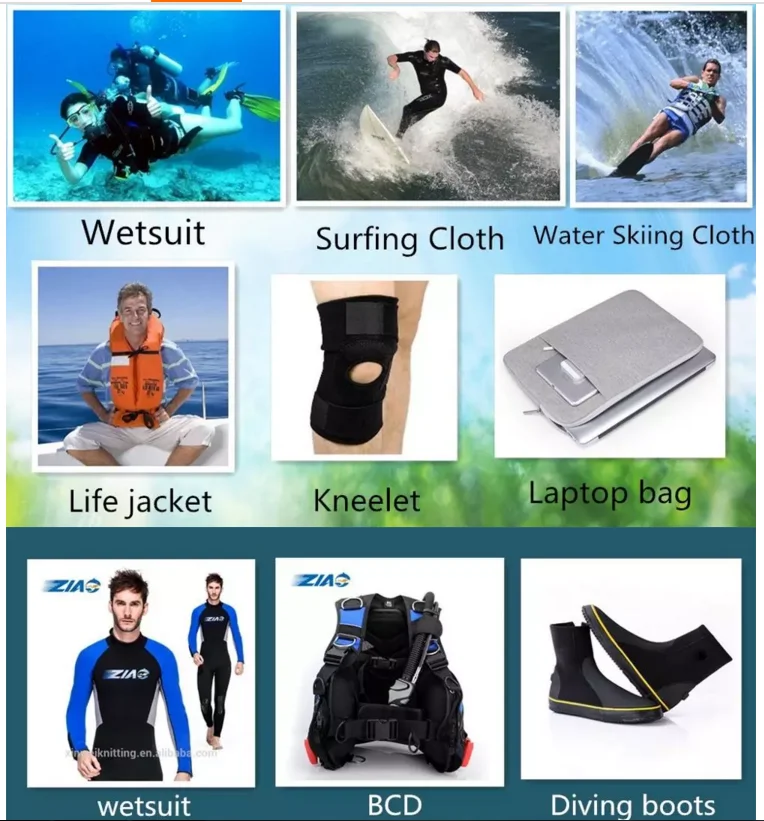 Jianbo Wholesale 2mm Neoprene Fabric Wetsuit Fabric Color Licras Con