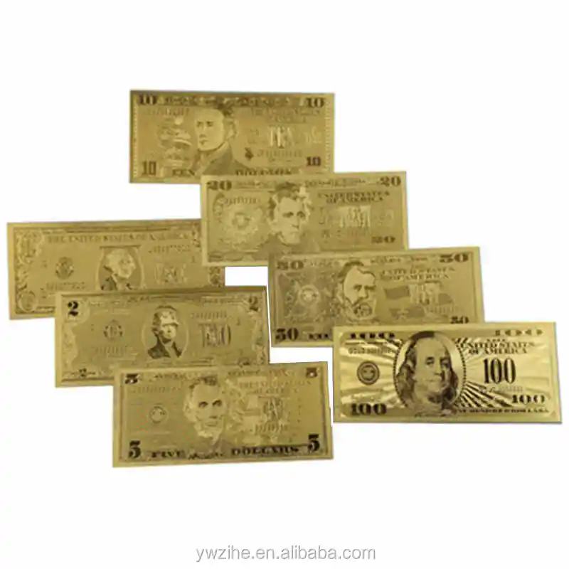 1Pc Gold Foil US $10000 Dollar Plastic Banknote Collection Value Coin Gift Hot 