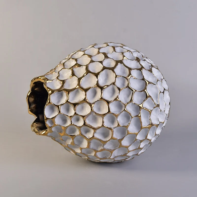 OEM Electroplating pineapple candle jar scented glass candle holder wedding decoration supplier