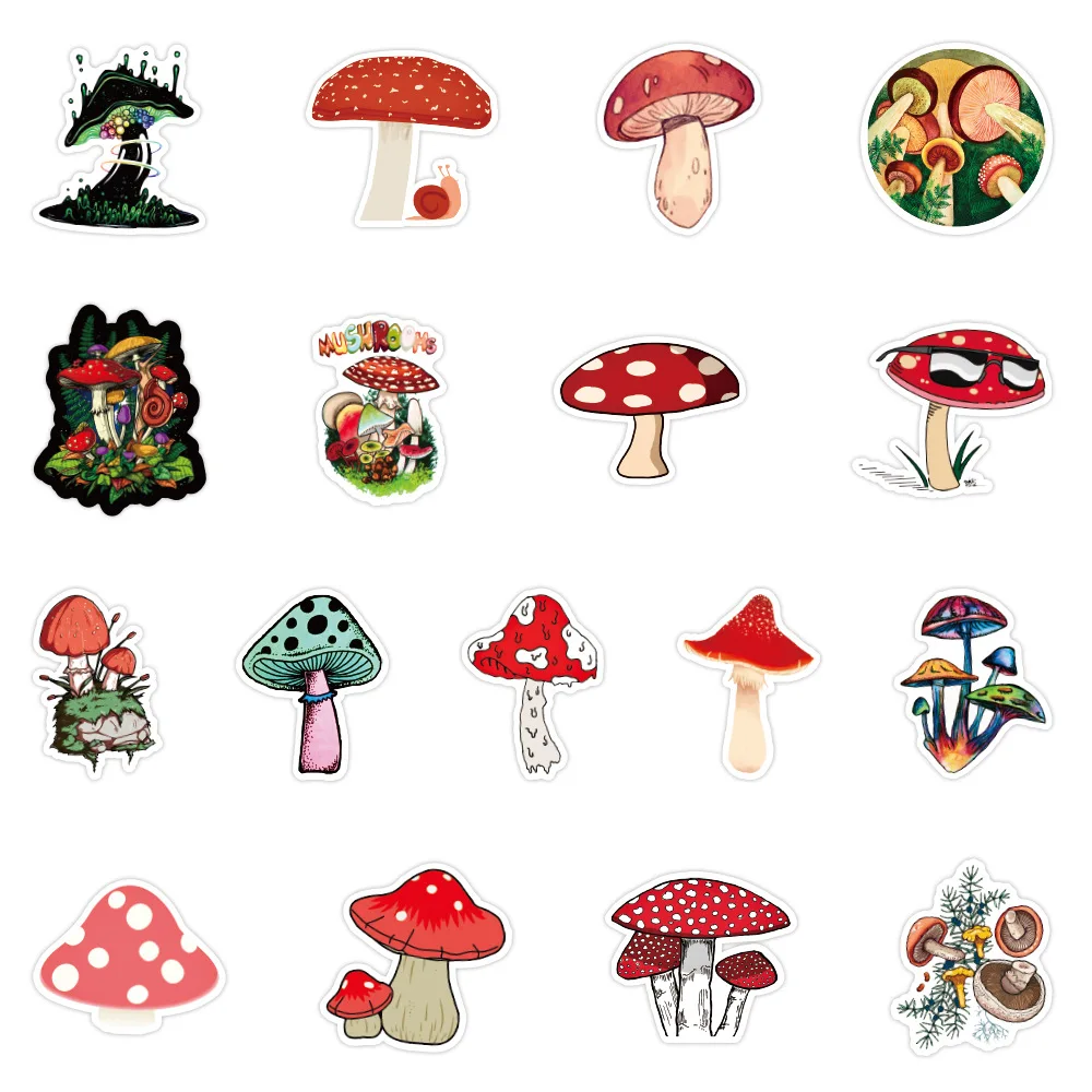 Details about   50Pcs Plant Mushroom Stickers Graffiti Decals For Water Bottle Laptop Luggage