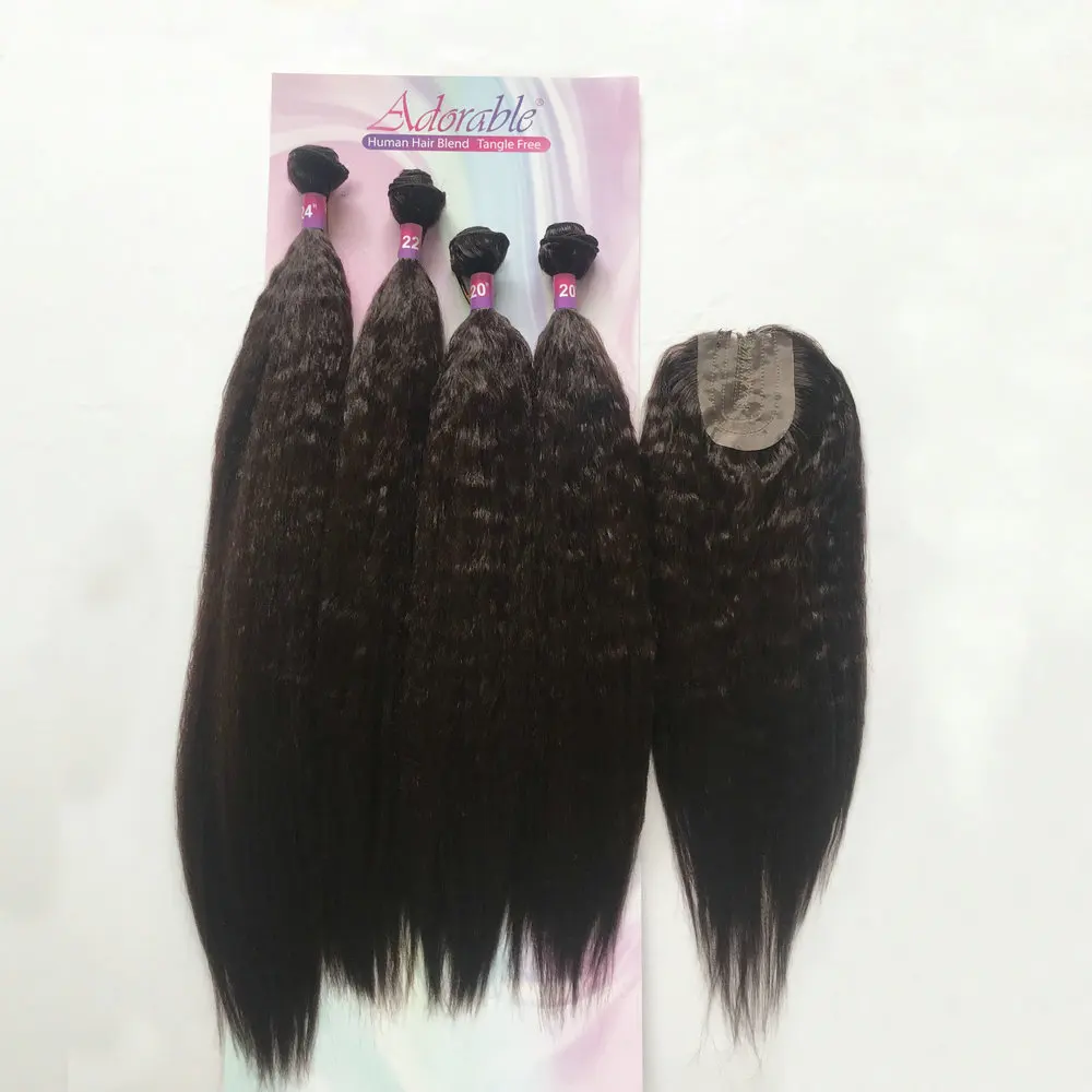 Cheap Synthetic Hair With Lace Closure,Wet And Wavy 20" To 24" In A