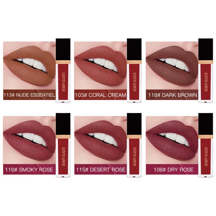 beauty glazed lipstick dark brown