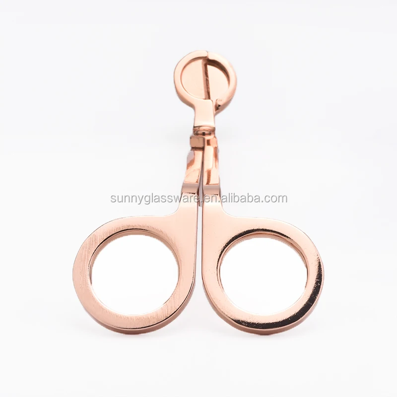 metal rose gold wick scissorsc
