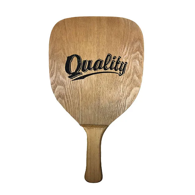 Natural Wood Color Plywood Training Tennis Beach Paddle Ball Racket For ...