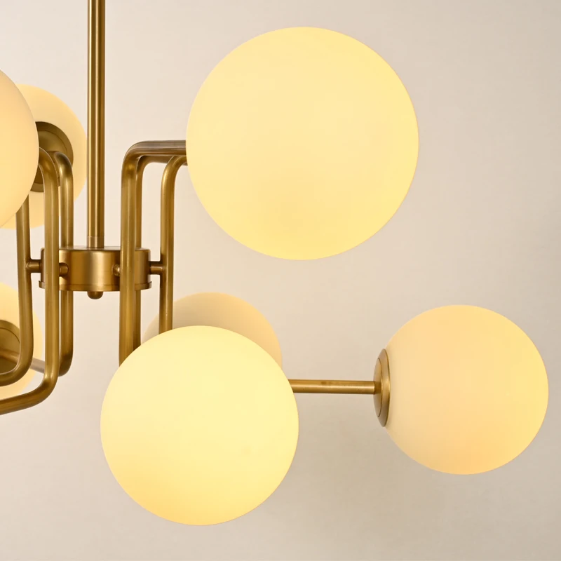 Modern lampara modernas china lamp manufacturer living room table  glass ball designe chandelier led pendant light