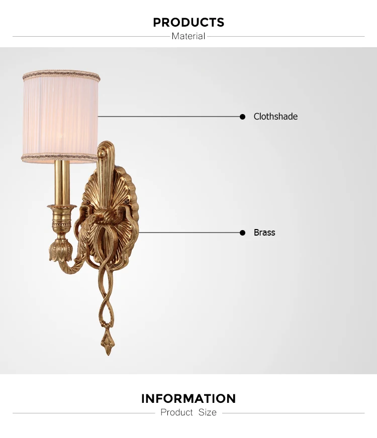 solid brass decoration wall light