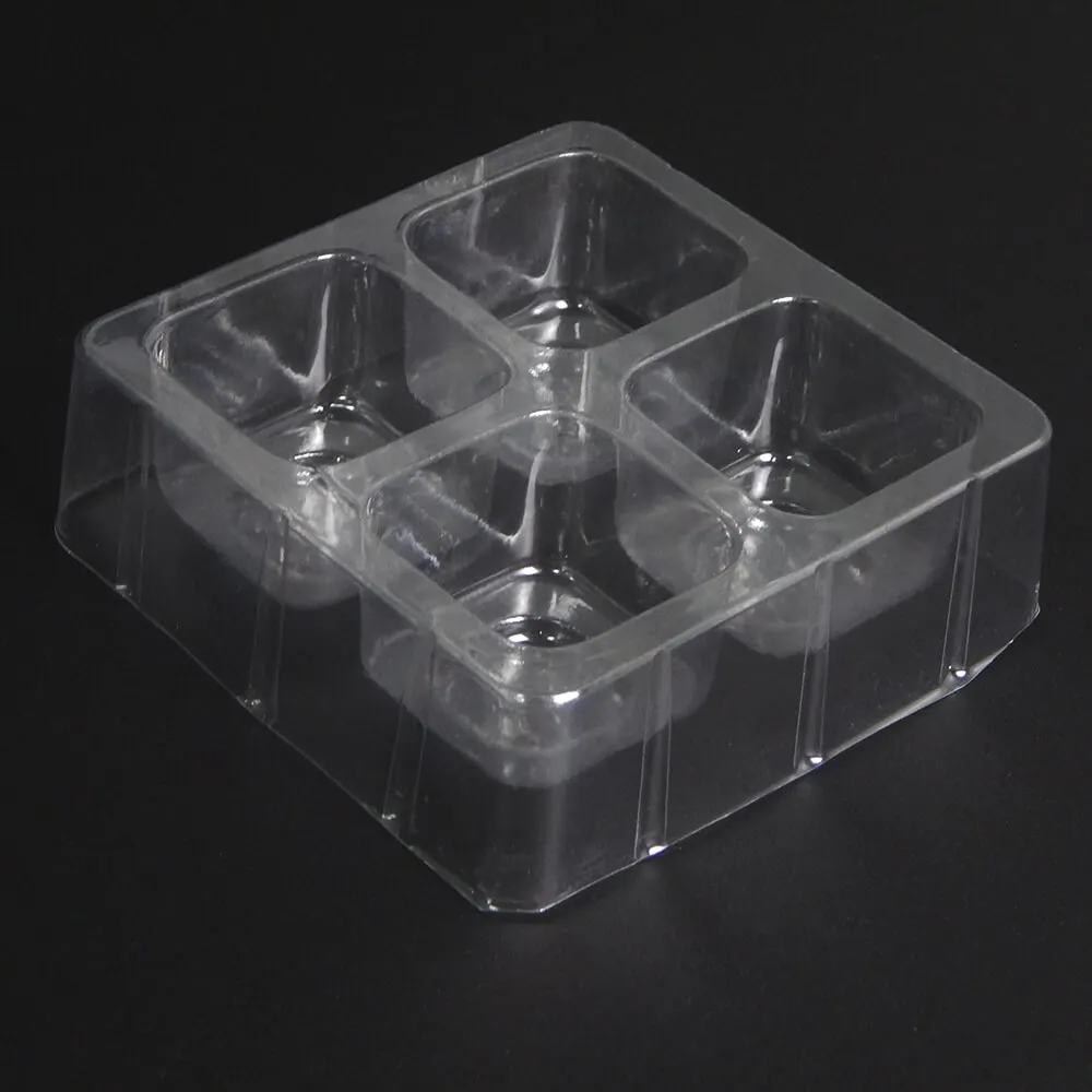 热卖清除泡罩巧克力托盘包装 4 腔 - buy 食品塑料托盘,透明大塑料