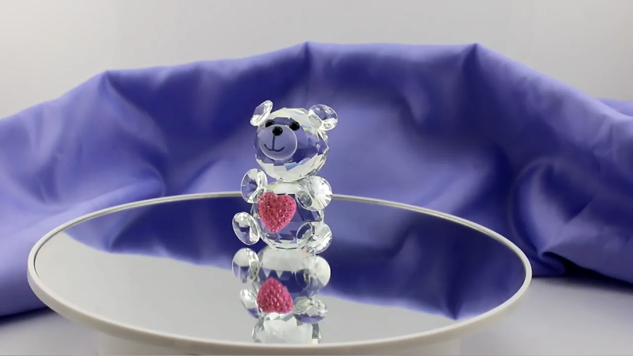 Cheap Lovely Crystal Glass Bear Figurines For Valentine Gifts Glass