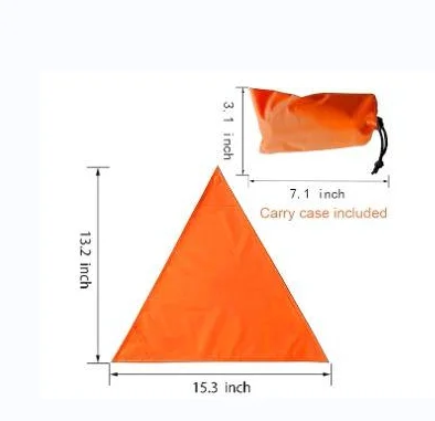 RunNico Hunting Blind Cap, Hunting Blind Safety Cap Cover With Windproof Clips And Stakes, Orange Ground Blind Cap For Hub 4 Sides Hunting Ground