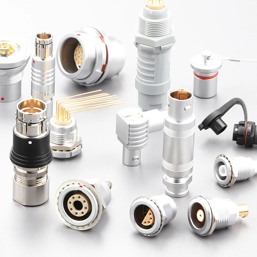 LEMO-Compatible Push-Pull Circular Connector 2-16 Pin Waterproof Metal Connector for Medical & Industrial Equipment插图 LEMO-Compatible Push-Pull Circular Connector 2-16 Pin Waterproof Metal Connector for Medical & Industrial Equipment插图