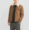 custom newest design Beige jacket with Fleecy interior and Zipped closure mens autumn jackets