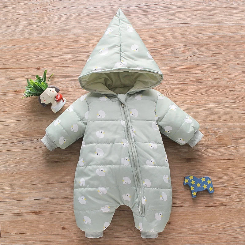 Newborn Baby's Onepiece Down Jacket Male Baby's Outoftown Holding